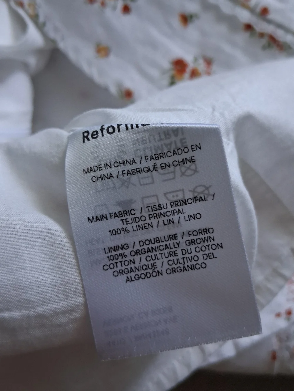 Reformation Evianna Linen Mini Dress In Lara Floral - Picture 11 of 16